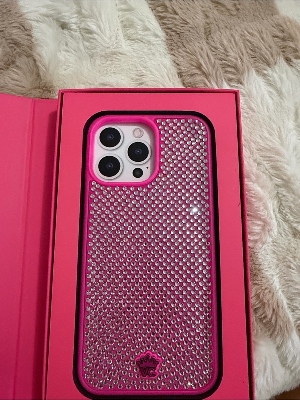 Velvet Caviar Hot Pink Caviar Crystals Phone Case Box